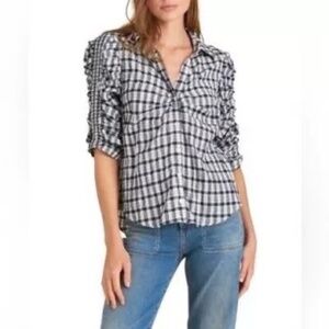 Veronica Beard Porta Plaid Top - Sz M